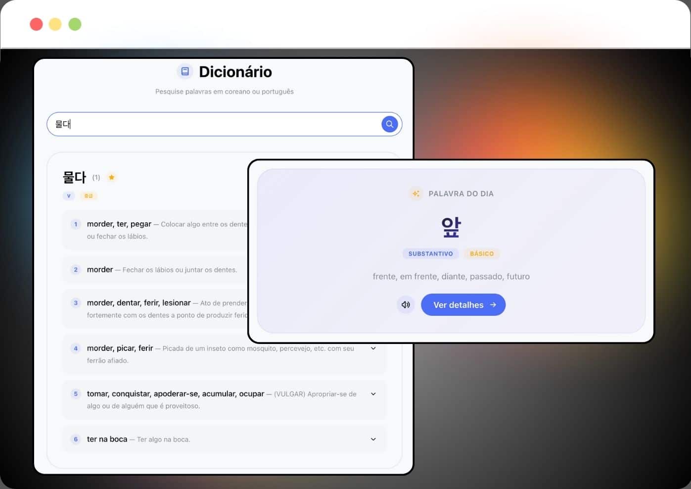 Dicionário integrado