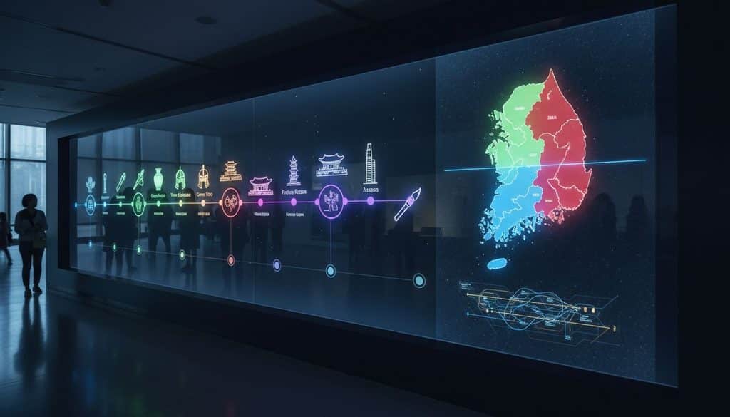 Historia da Coreia, linha do tempo interativa e mapa historico